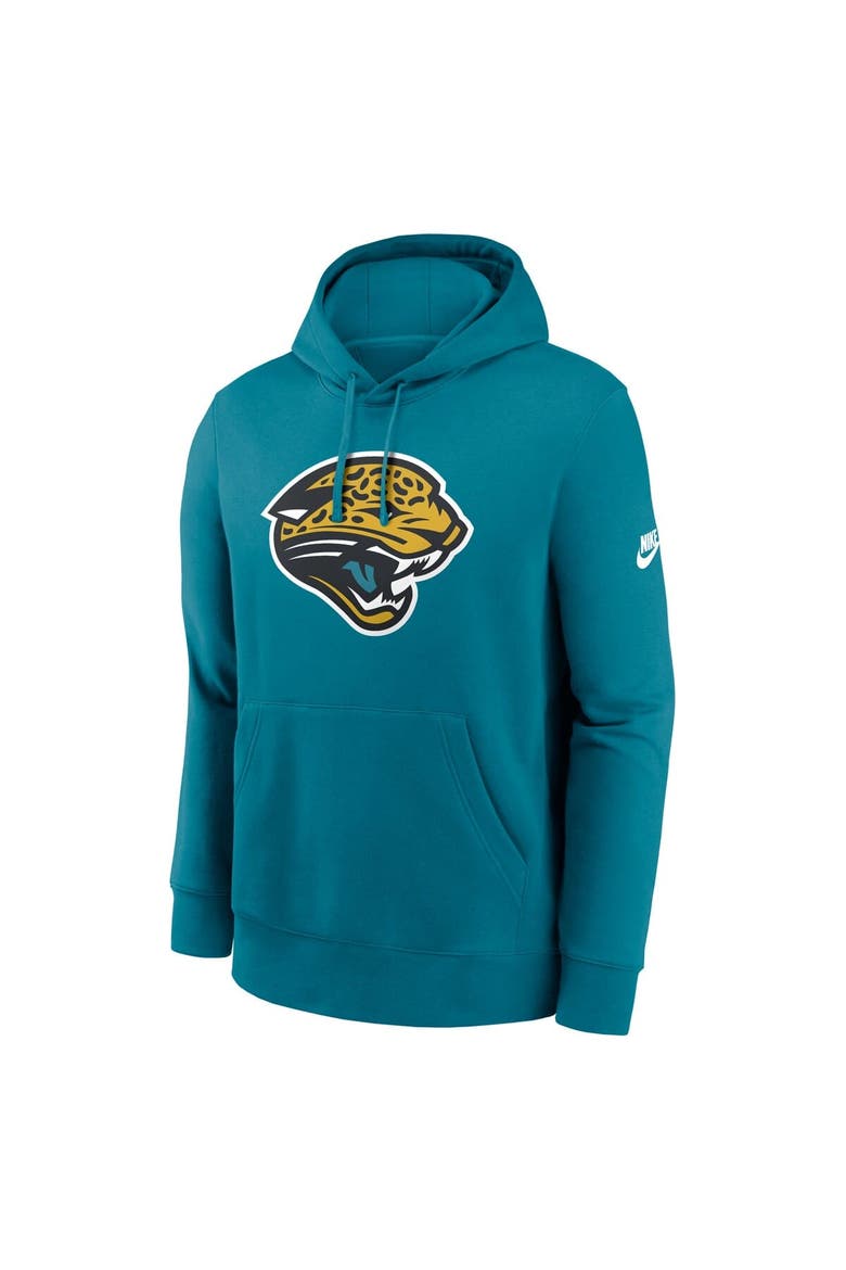 Men's Nike Teal Jacksonville Jaguars Club Fleece Pullover Hoodie, Alternate, color, Teal