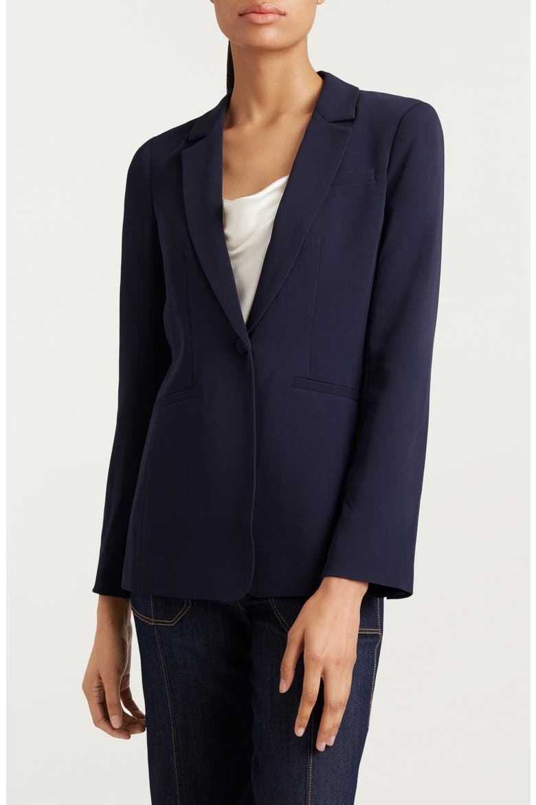 Karlie One Button Blazer, Main, color, NAVY