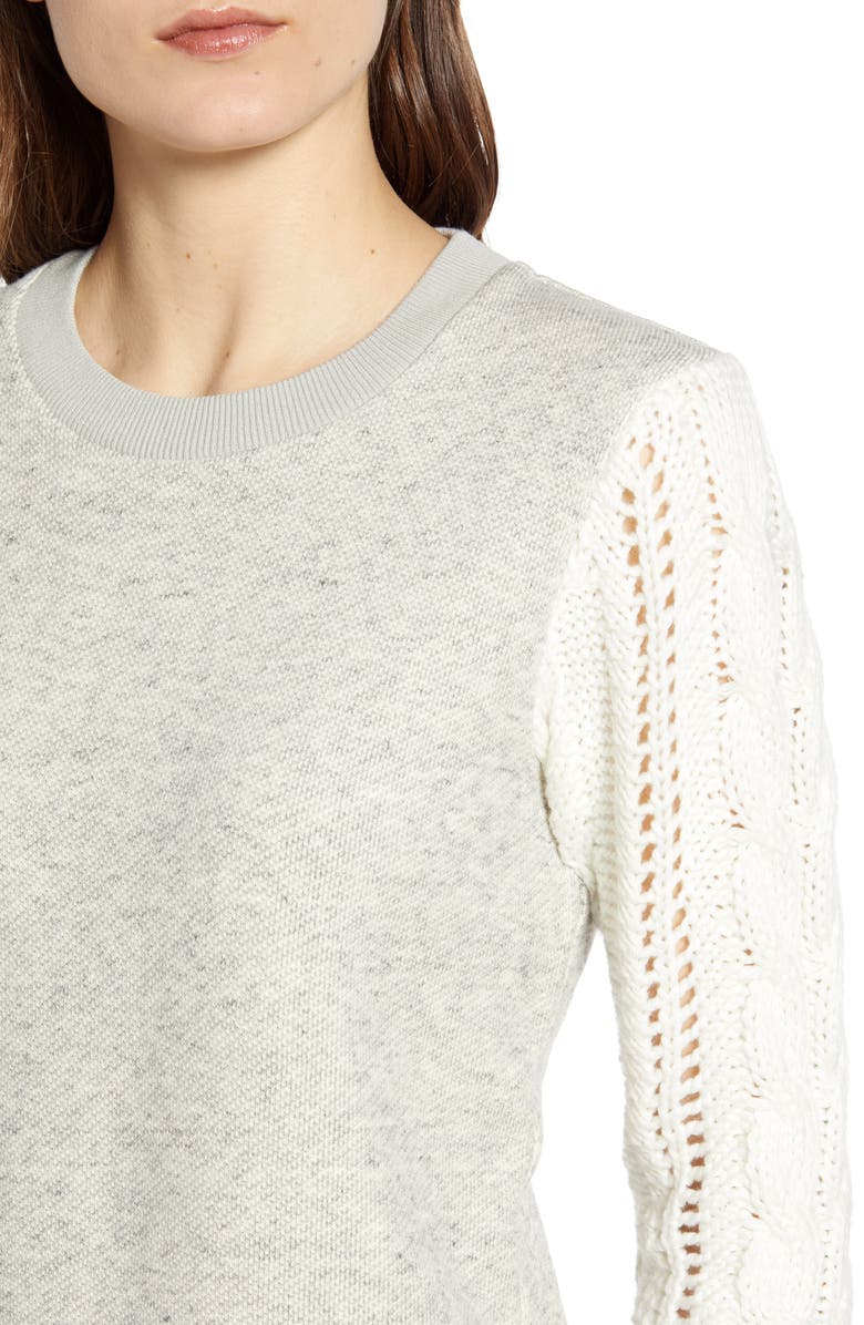 Splendid Emerson Mixed Media Sweater, Alternate, color, 