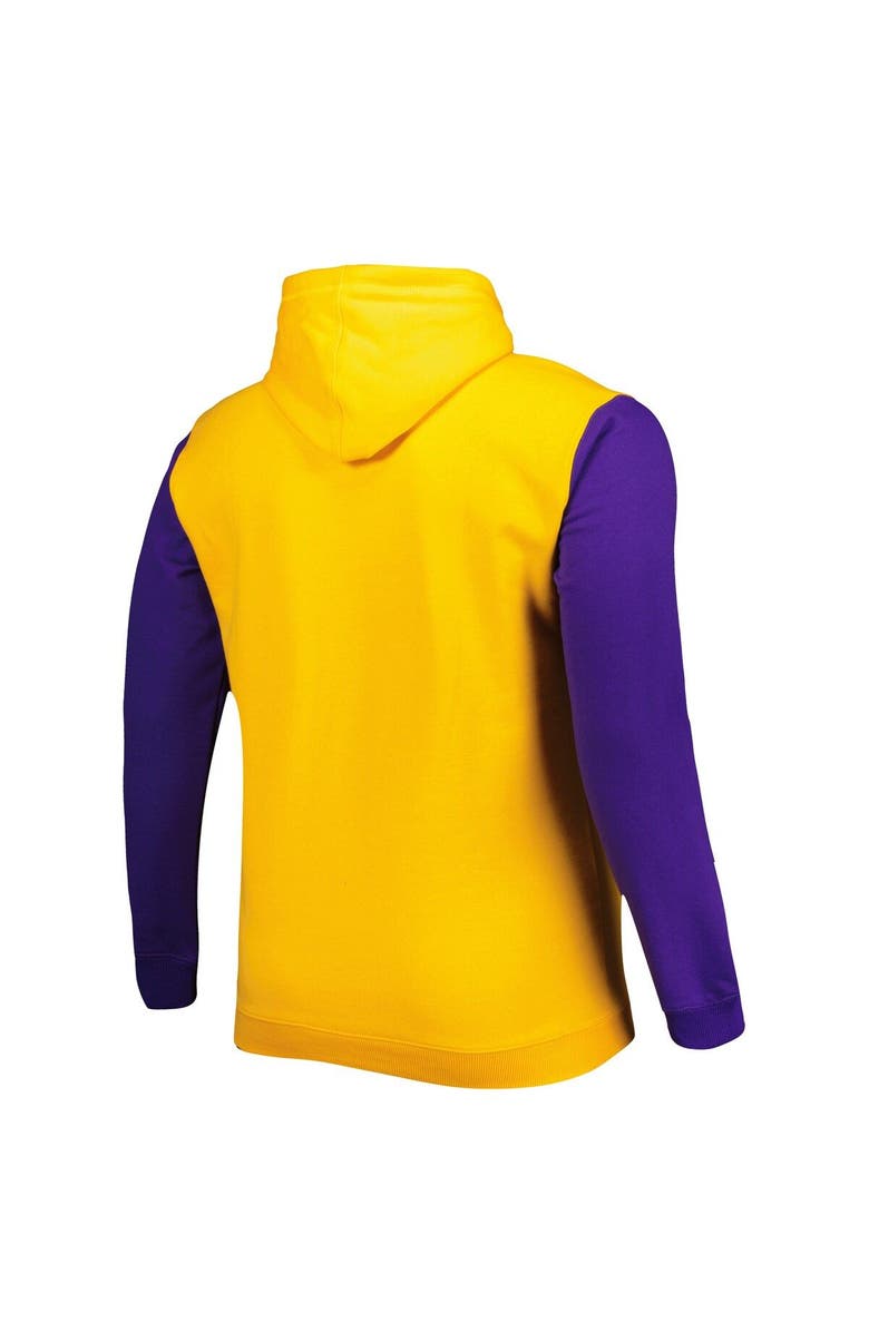 FANATICS Men's Fanatics Branded Gold/Purple Los Angeles Lakers Big & Tall Bold Attack Pullover Hoodie, Alternate, color, Gold
