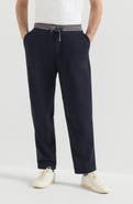 Brunello Cucinelli Cotton French terry trousers with embroidery