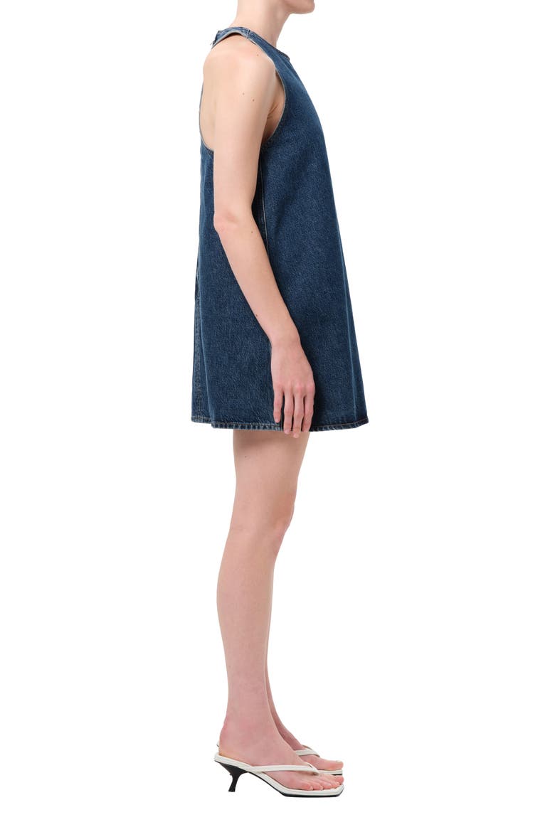 Harriet Denim Minidress, Alternate, color, TERM DARK INKY RED