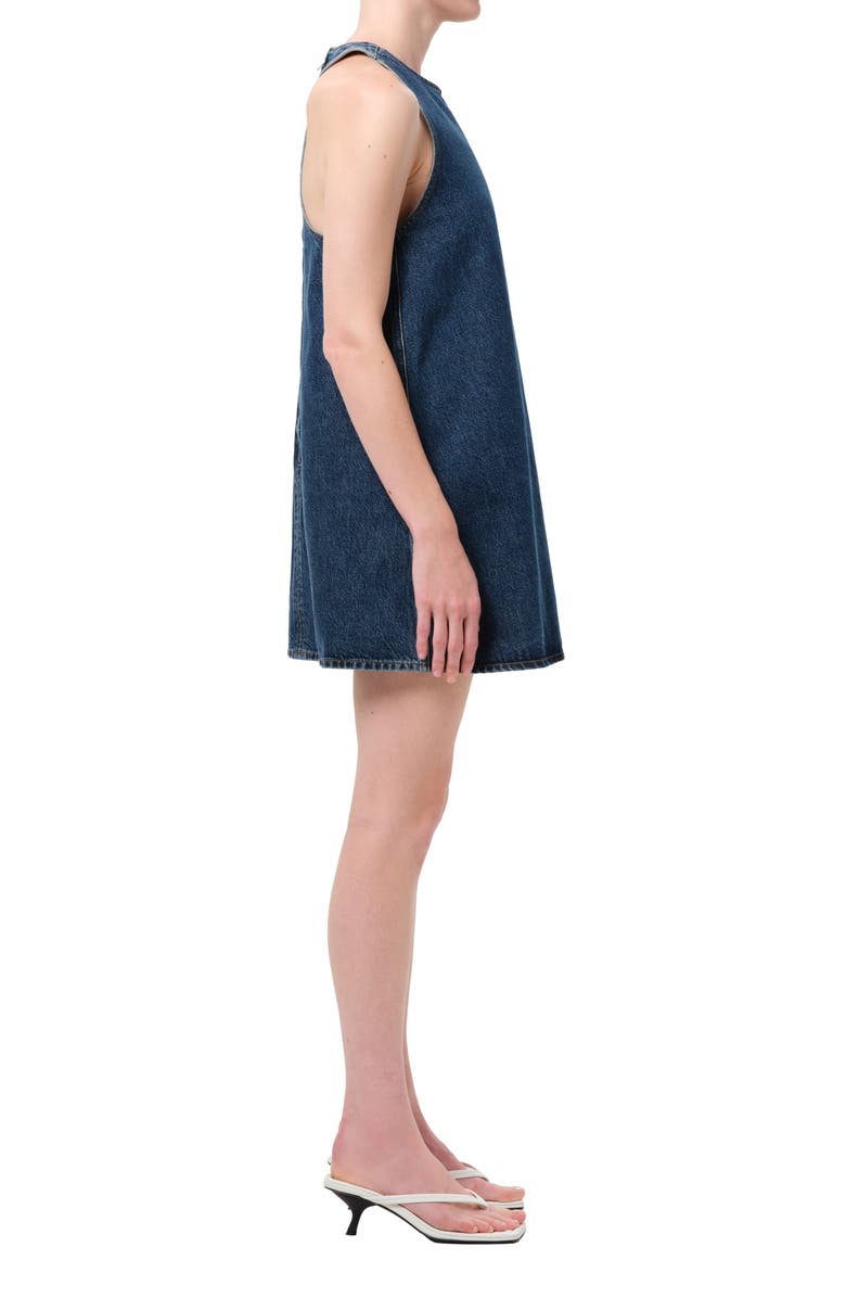 AGOLDE Harriet Denim Minidress, Alternate, color, Term Dark Inky Red