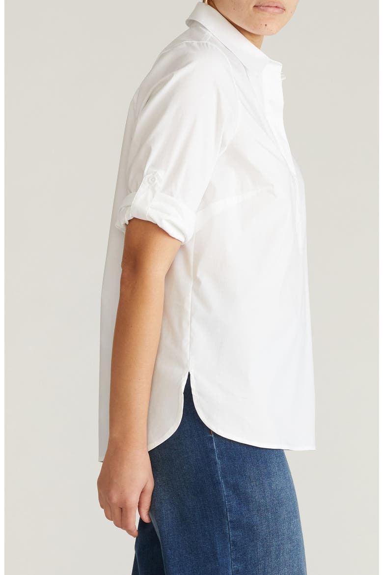 Button-Back Popover Shirt, Alternate, color, WHITE