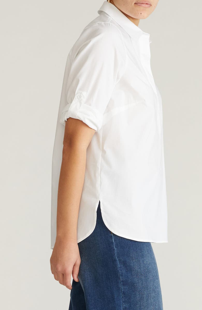 Universal Standard Button-Back Popover Shirt, Alternate, color, White
