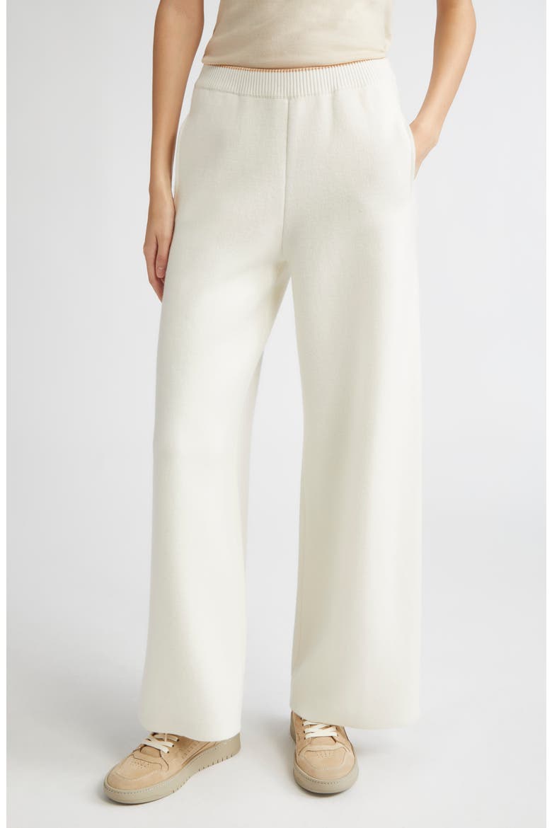 Cashmere Blend Wide Leg Pants, Main, color, 150 CREAM