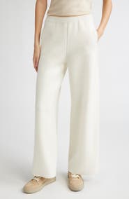 Eleventy Cashmere Blend Wide Leg Pants