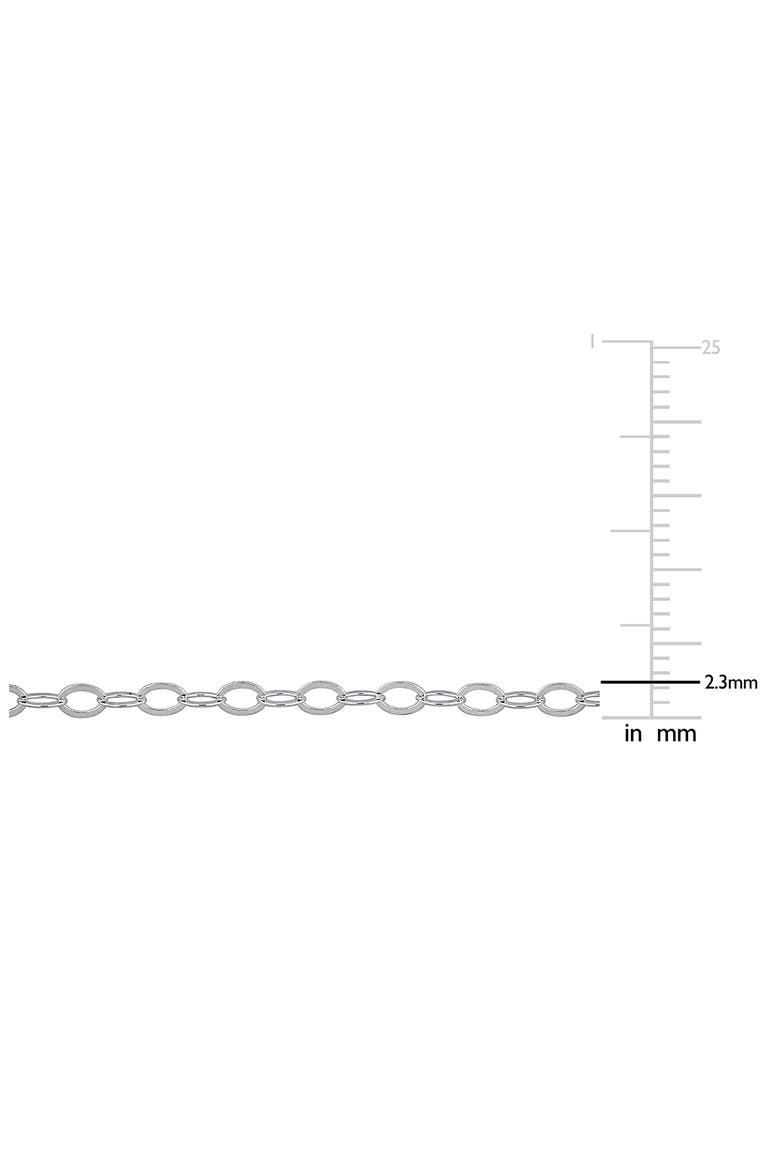 Oval Rolo Chain Bracelet, Alternate, color, SILVER