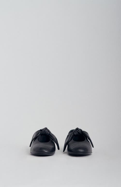 Co Bow-detailed Leather Flats In Black