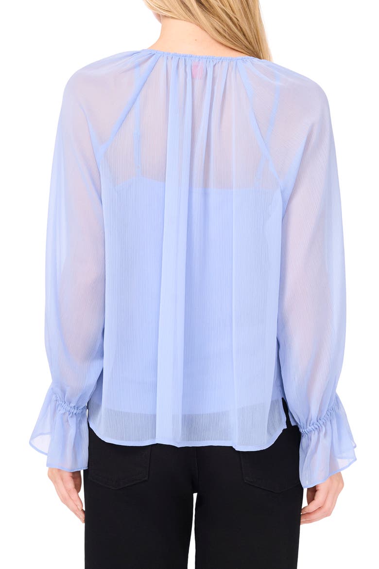 Ruffle Detail Long Sleeve Top, Alternate, color, FRENCH BLUE