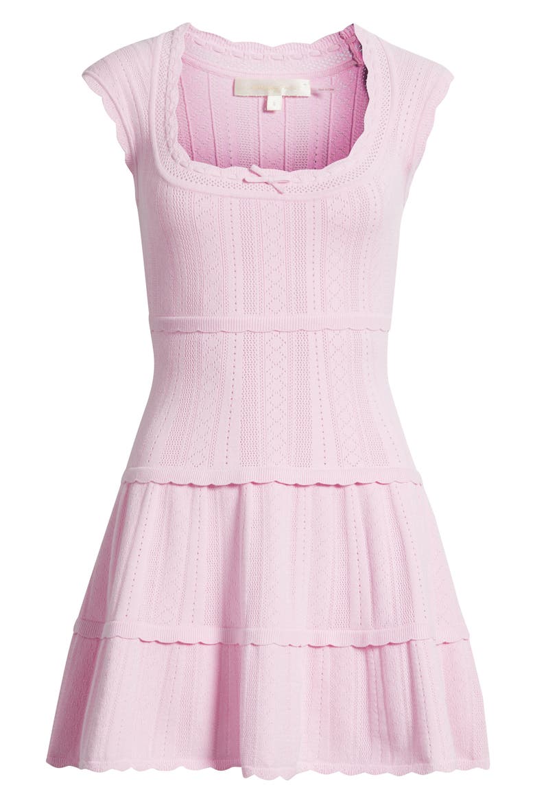 Laighton Pointelle Knit Dress, Alternate, color, CANDY FLOSS PINK