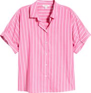 beachlunchlounge Chase Cotton & Modal Button-Up Shirt