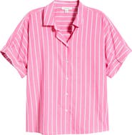 beachlunchlounge Chase Cotton & Modal Button-Up Shirt