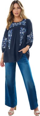 Roaman's Boho Floral Tunic