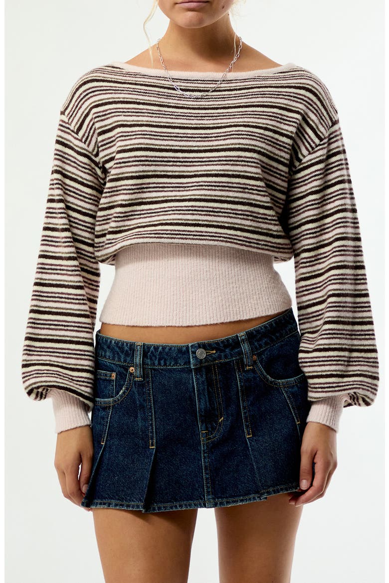 Harley Off the Shoulder Sweater, Main, color, PINK
