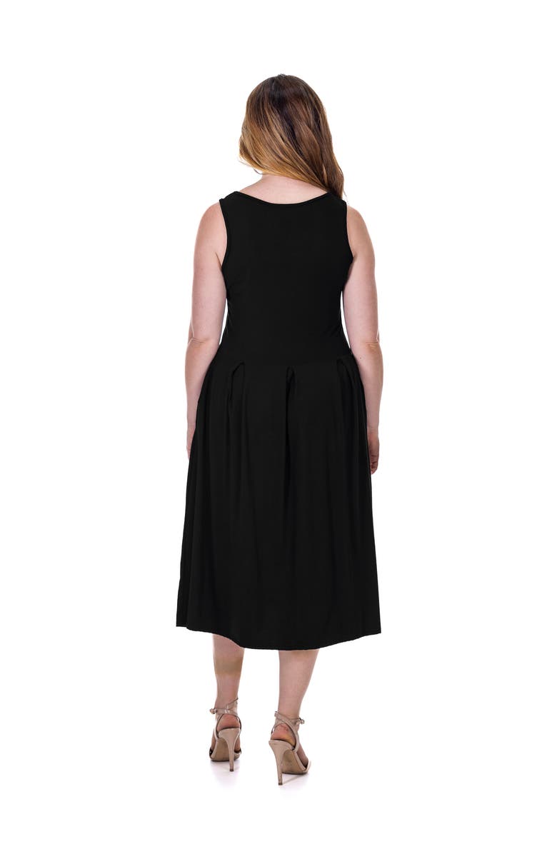 24seven Comfort Apparel V-Neck Sleeveless Maxi Dress with Belt, Alternate, color, Black