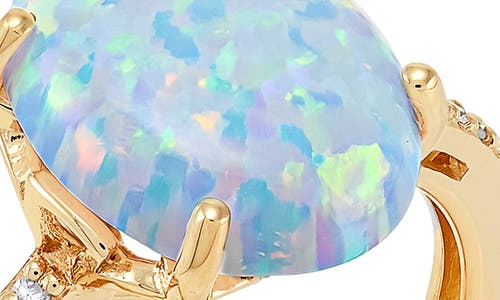 Frankie & Zoe Lab Created Opal Ring In Gold