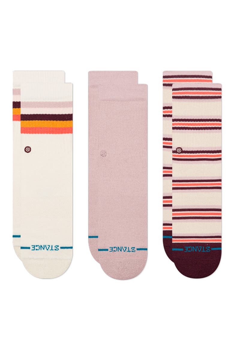 Kids' Maliboo Assorted 3-Pack Crew Socks, Main, color, LILAC