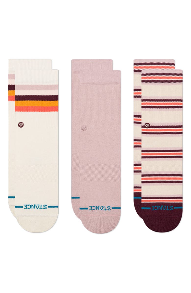 Stance Kids' Maliboo Assorted 3-Pack Crew Socks, Main, color, Lilac