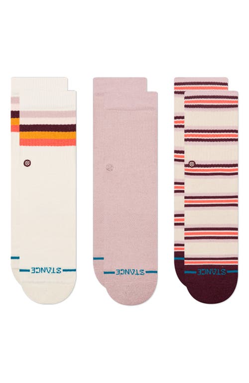 Stance Kids' Maliboo Assorted 3-pack Crew Socks In Purple