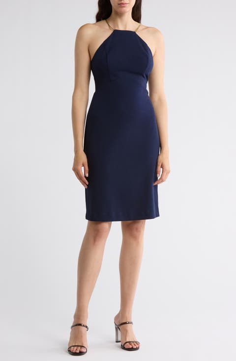 Sora Halter Neck Sheath Dress