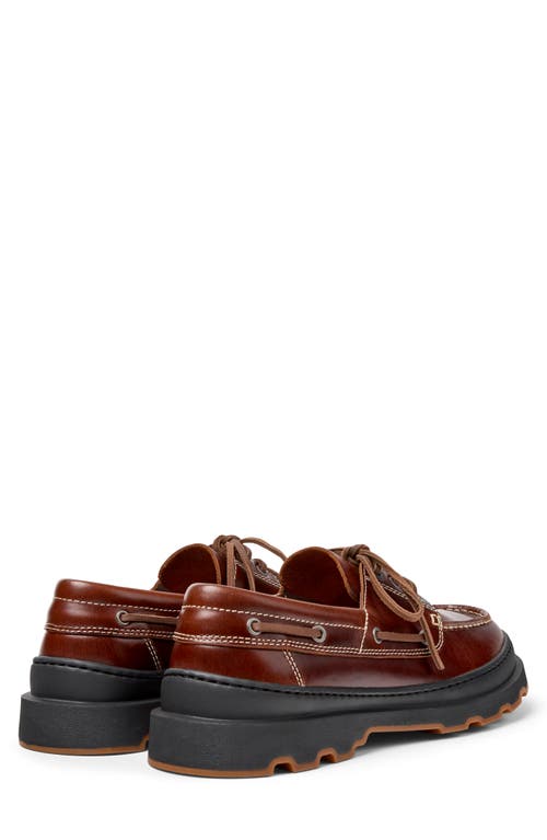 Camper Brutus Leather Lace-up Loafers In Brown