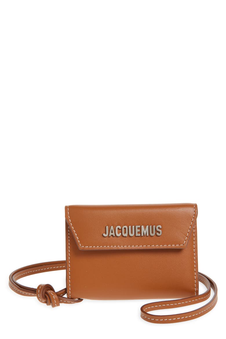 Le Porte Leather Envelope Wallet, Main, color, LIGHT BROWN 2