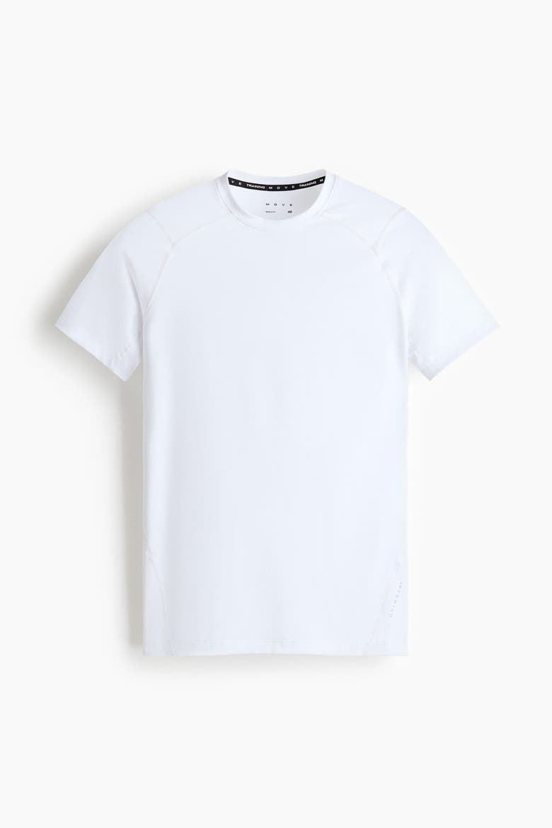Compression-fit Sports T-shirt With Drymove, Alternate, color, White