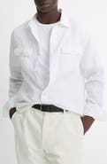 Vince Relaxed Fit Linen Utility Shirt