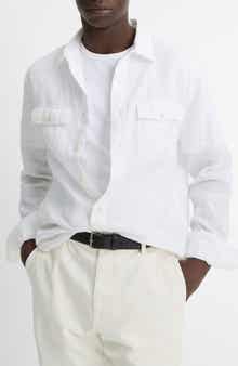 Vince Relaxed Fit Linen Utility Shirt