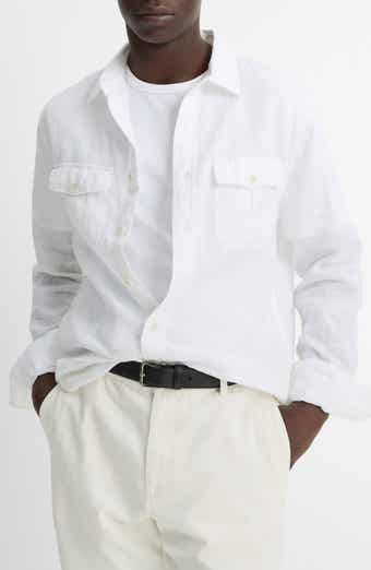 Vince Relaxed Fit Linen Utility Shirt