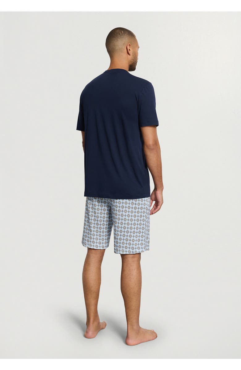 Hanro Night And Day Cotton and TENCEL Crew Neck Pajama Set, Alternate, color, Pumpkin Ornaments