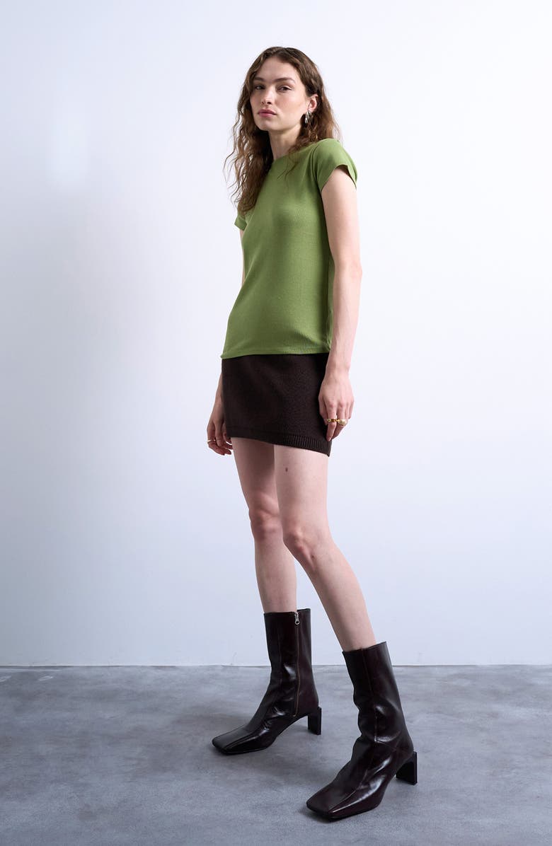 Topshop Everyday Cotton T-Shirt, Alternate, color, Light Green