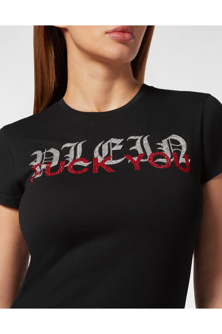 T-Shirt Slim Fit Women, Alternate, color, black