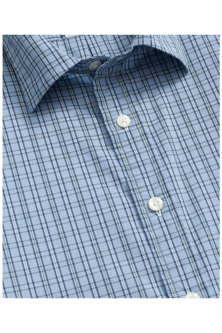 Performance Button-Up Shirt, Alternate, color, HYDRANGEA NAVY CHECK
