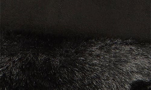 Steve Madden Reversible Faux Fut Bucket Hat In Black