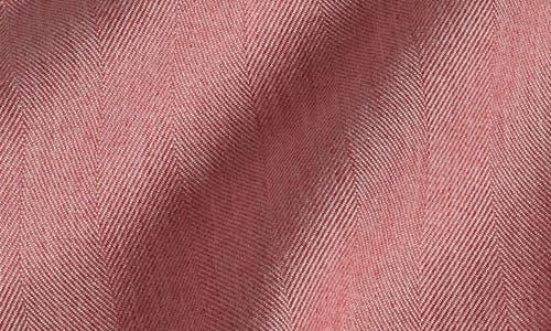 David Donahue Spread Collar Herringbone Sport Shirt In Nantucket