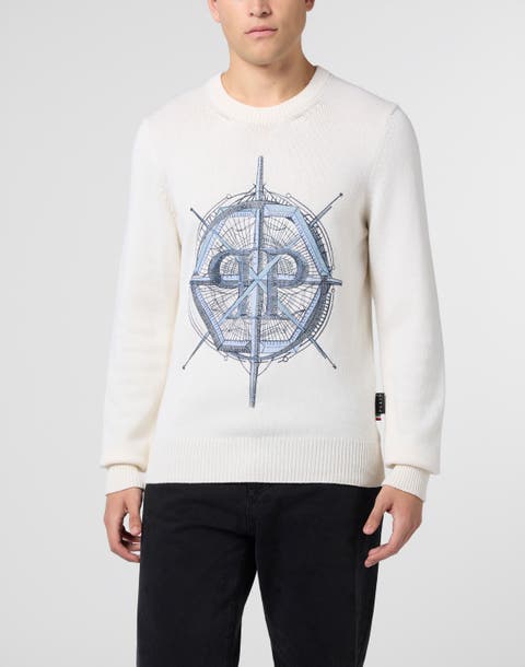 Round Neck Pullover Wind Rose Men