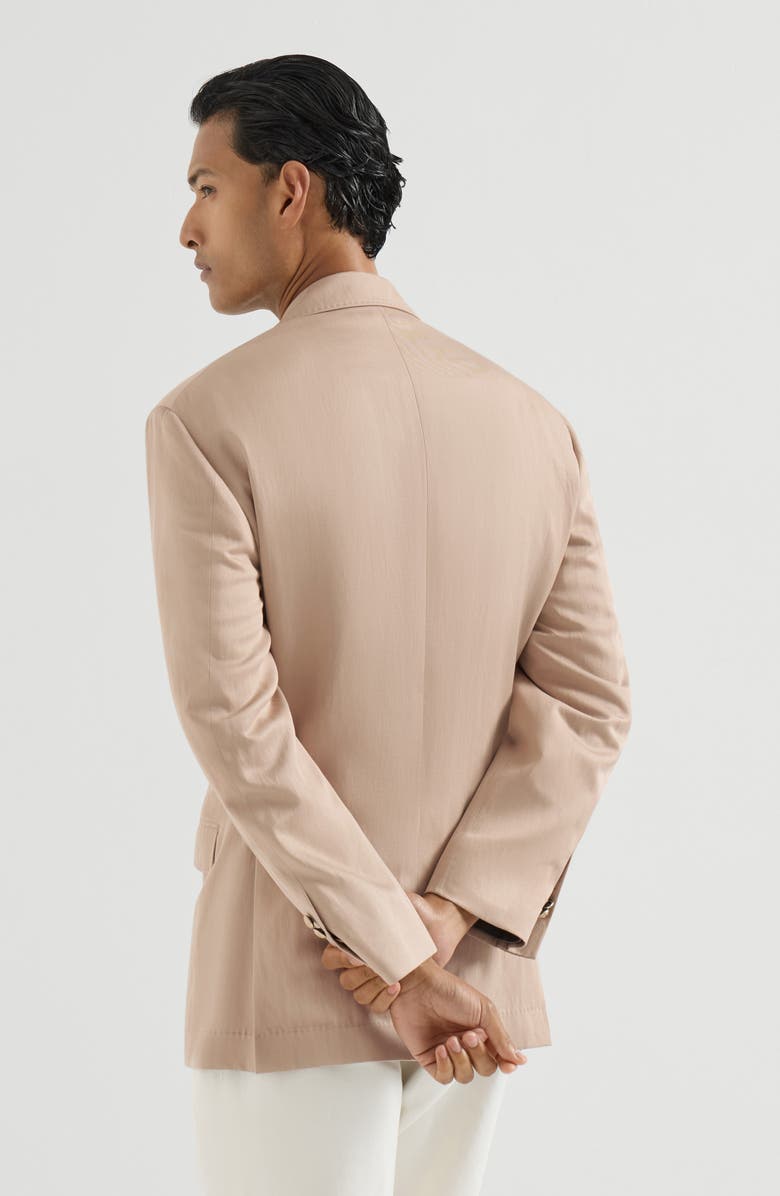 Brunello Cucinelli One-and-a-half breasted Tailor blazer, Alternate, color, Tobacco