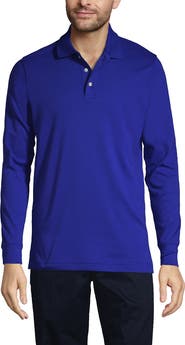 Lands' End School Uniform Long Sleeve Interlock Polo Shirt