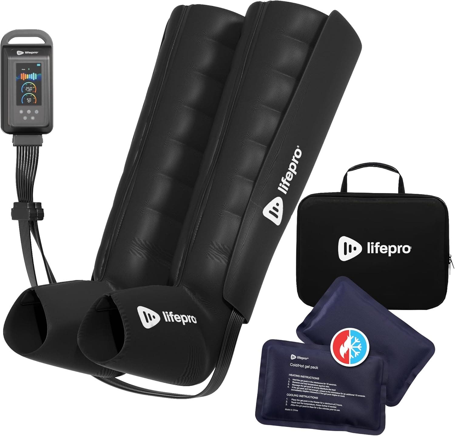 Axis Pro Full Air Leg Compression Massager with Heat for Calf