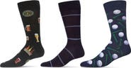 MeMoi Sports Assorted 3-Pack Crew Socks