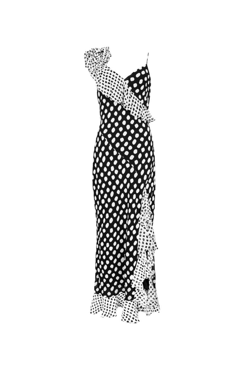 Ro&Zo Celeste Corsage Spot Print Dress, Alternate, color,