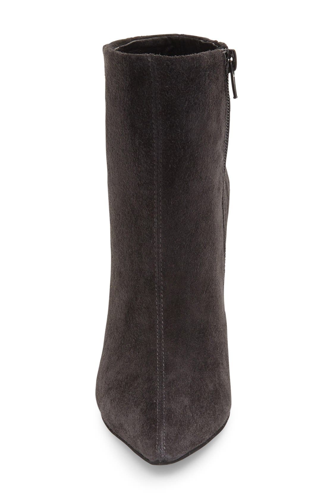 Sarcosa Bootie, Alternate, color, GREY SUEDE/ SILVER GLITTER