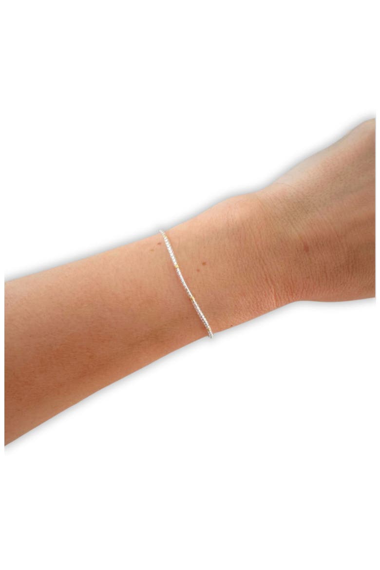 Beaded Friendship Bracelet, Alternate, color, Silver