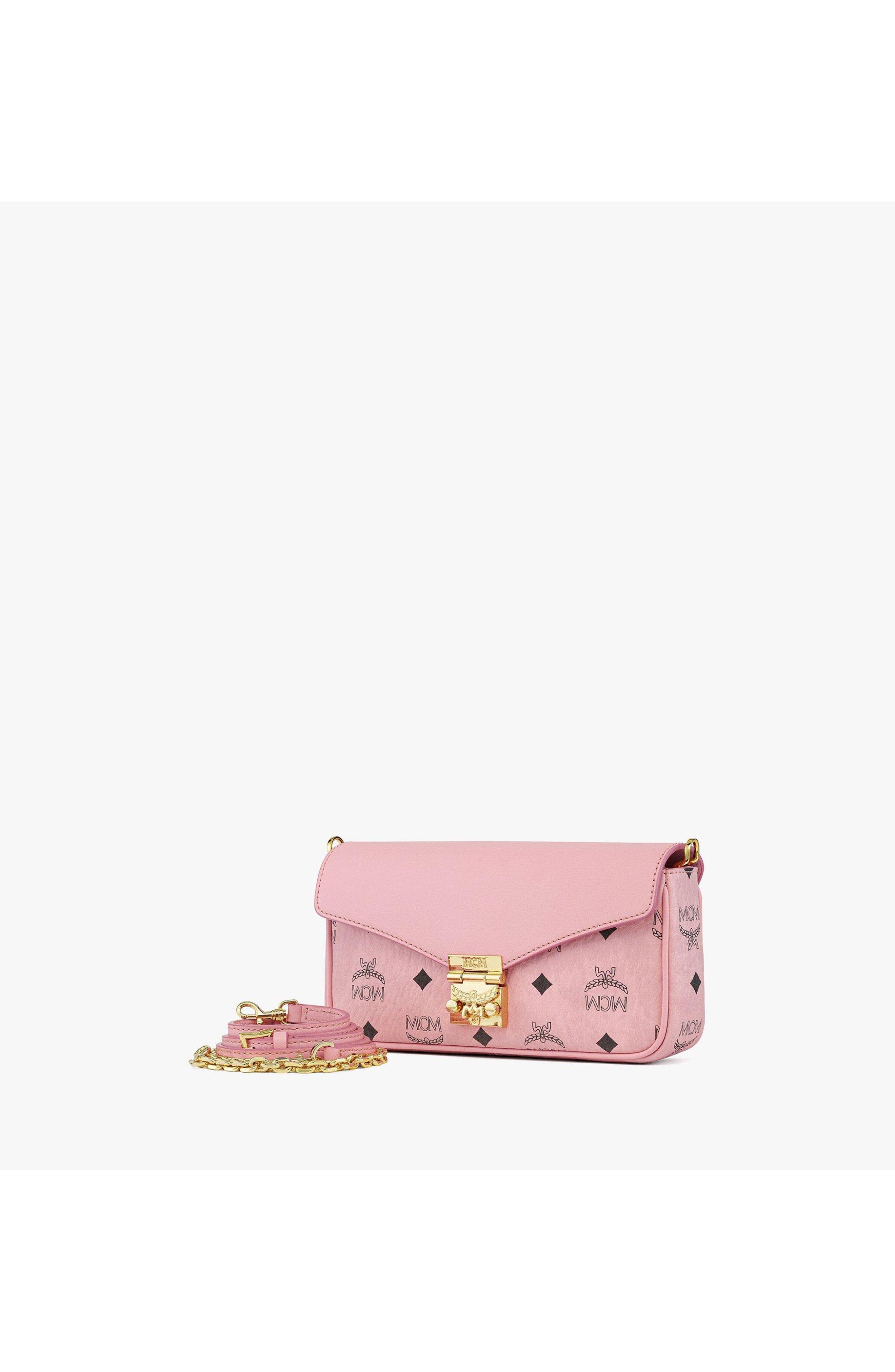 Mini Tracy Crossbody in Visetos Leather Mix, Alternate, color, Soft Pink