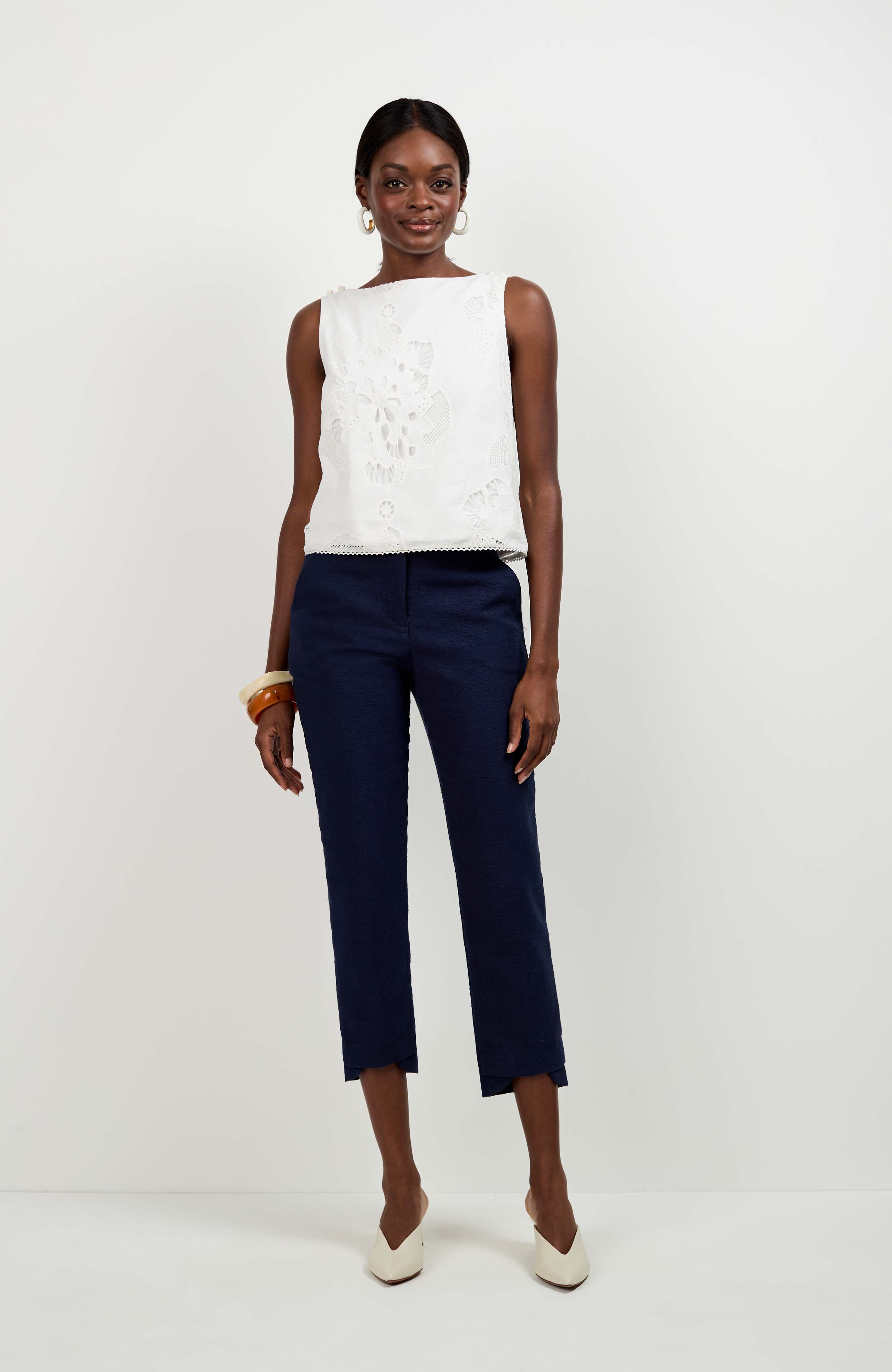Alessandra Top Cropped Cotton Eyelet (Women) | Nordstrom