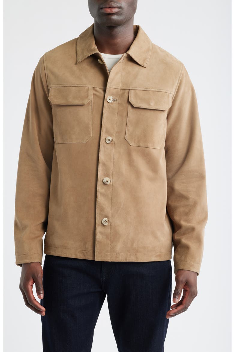 Suede Jacket, Alternate, color, TAN GREIGE
