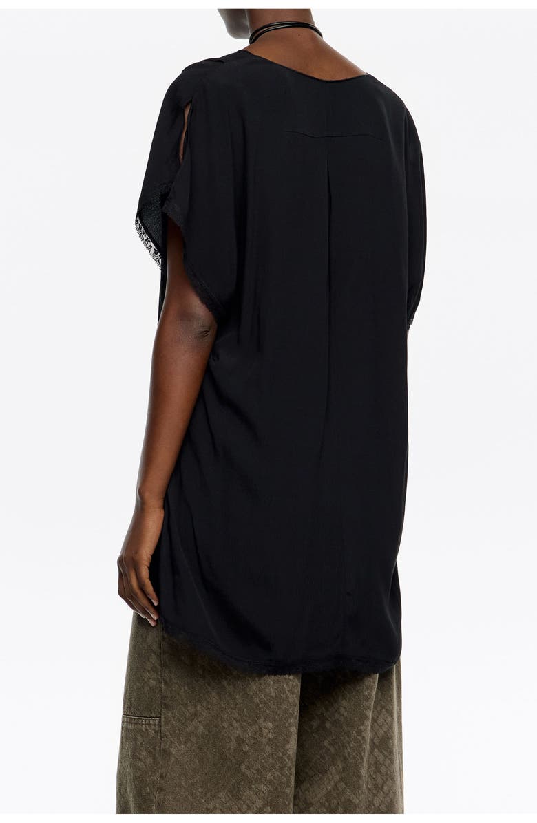 Bimba y Lola V-Neck Top, Alternate, color, Black