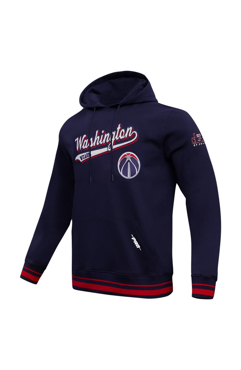PRO STANDARD Men's Pro Standard Navy Washington Wizards Script Tail Pullover Hoodie, Alternate, color, 